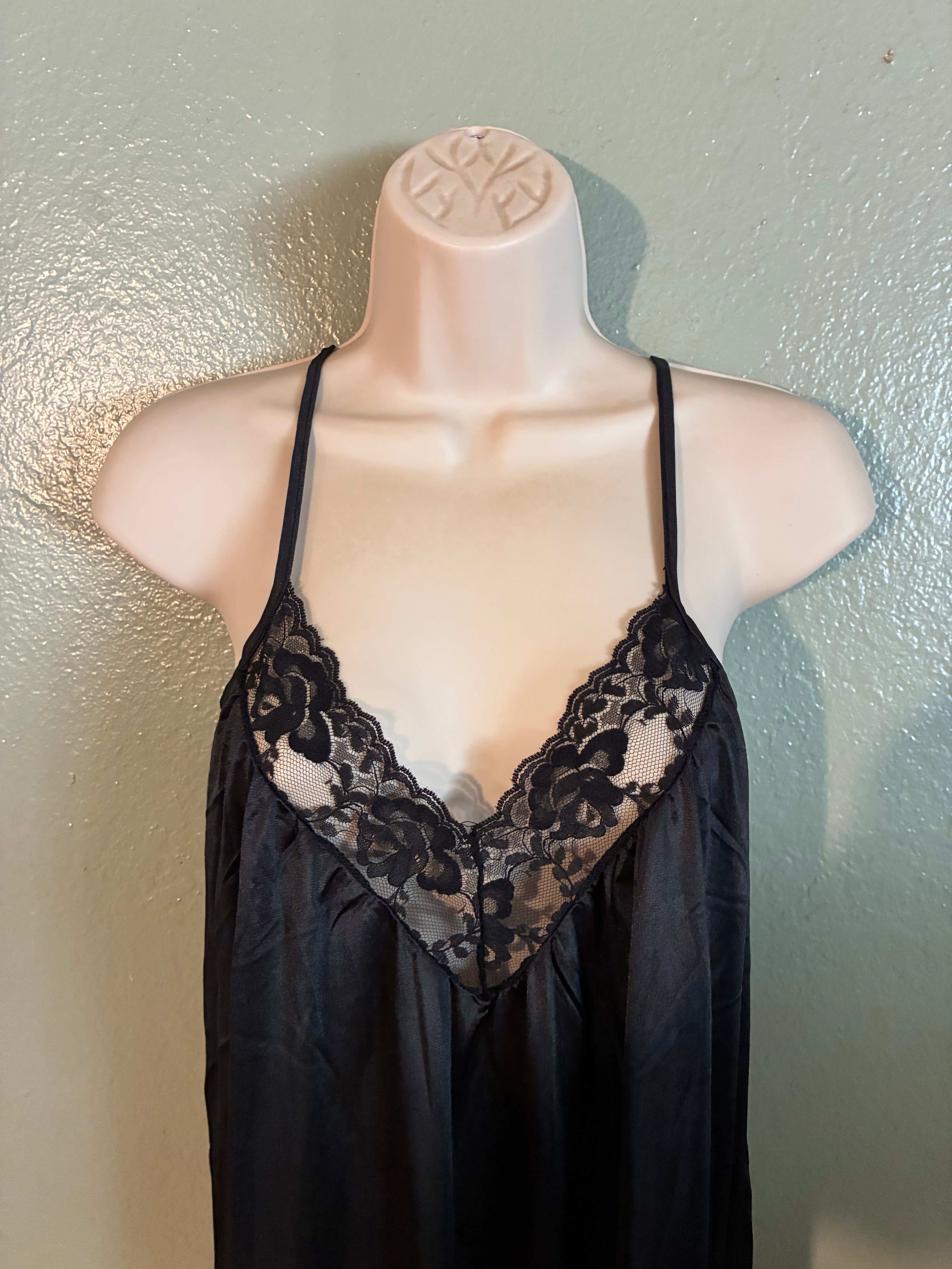 Pre-Owned - Glencraft Nightgown Negligee - Black - Large