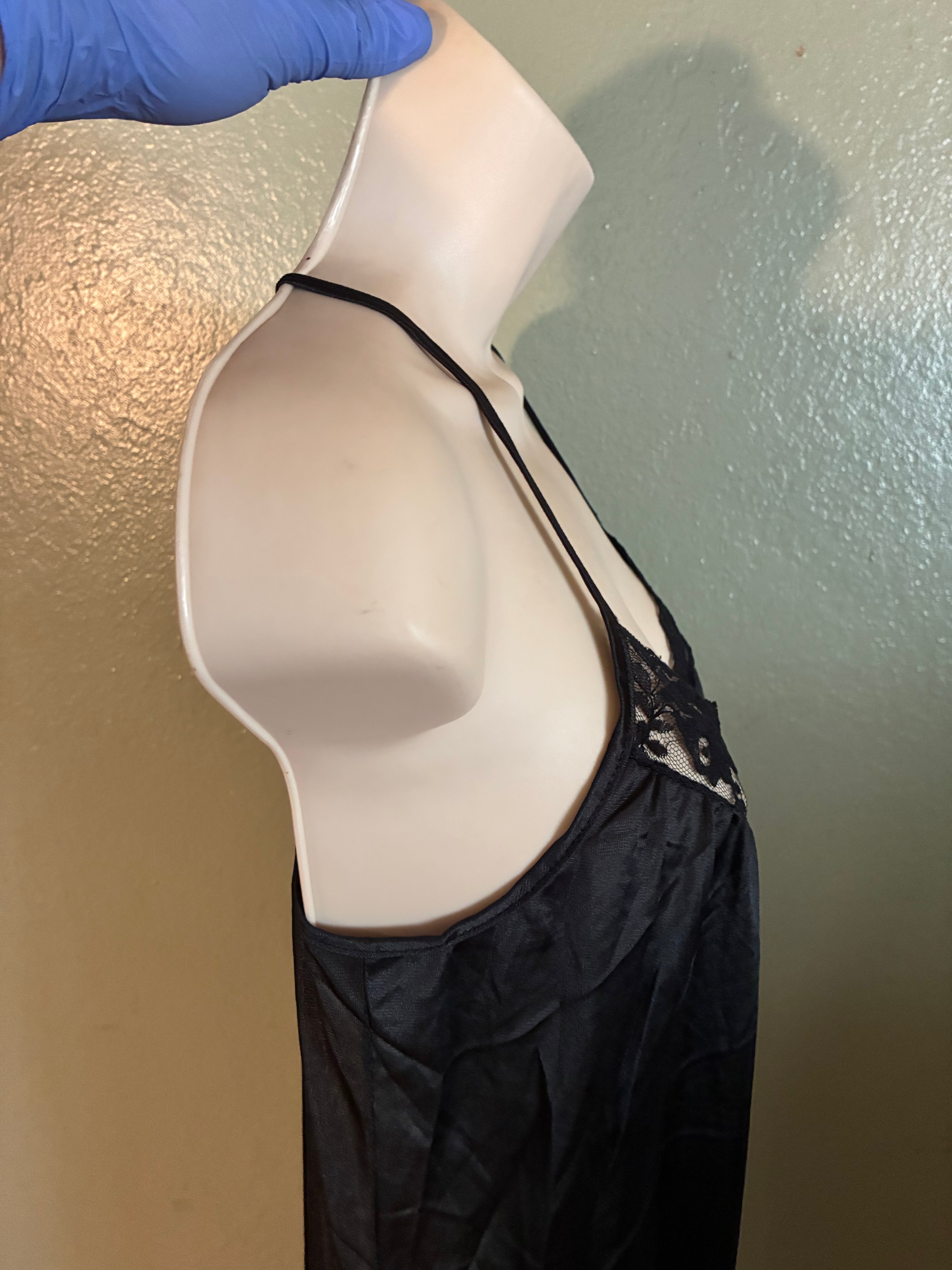 Pre-Owned - Glencraft Nightgown Negligee - Black - Large