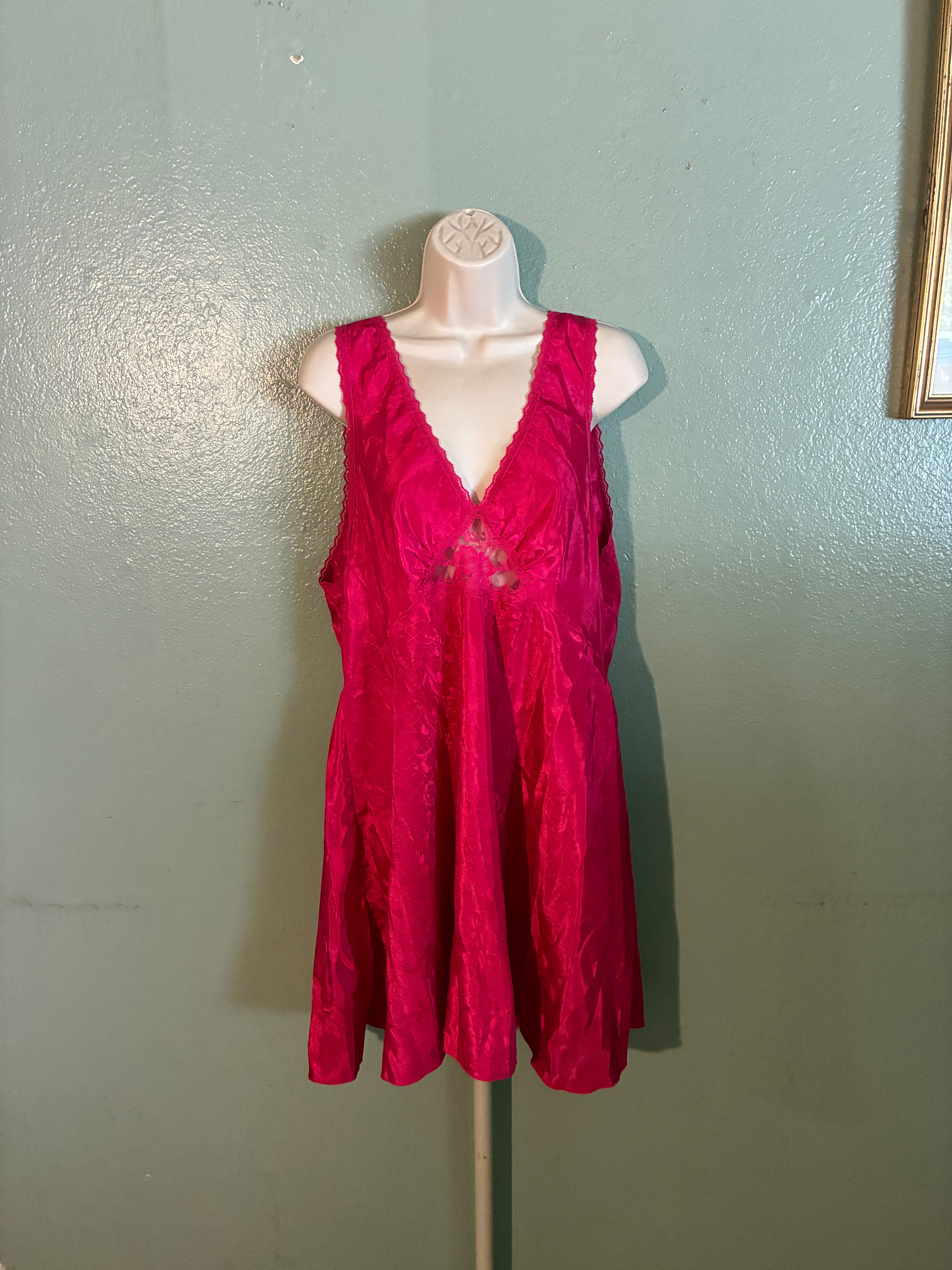 Pre-Owned - Adonna Nightgown Negligee - Red - X-Large