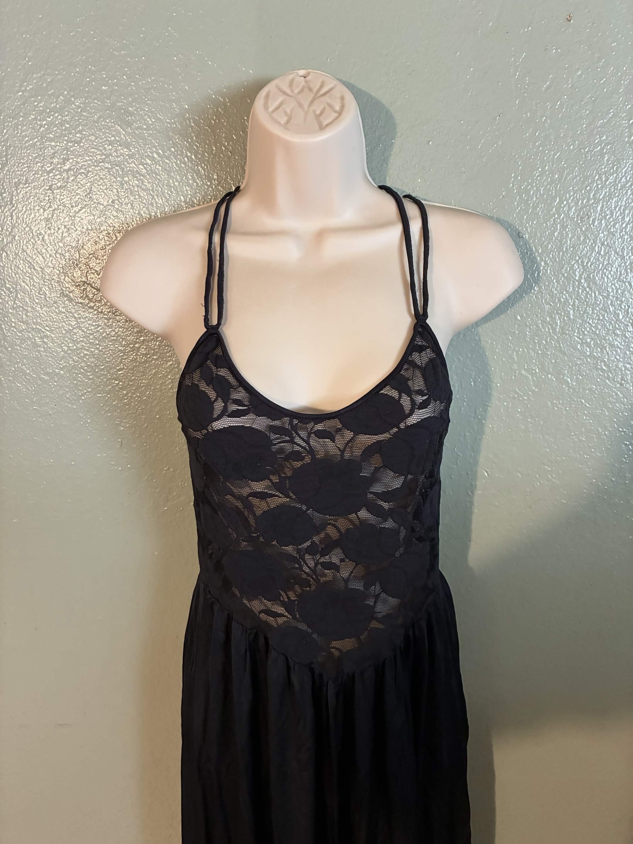Pre-Owned - Olga Nightgown Negligee - Black - Large - 96288