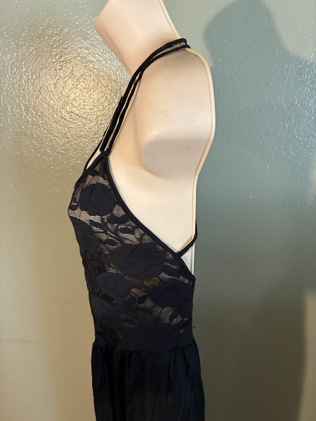 Pre-Owned - Olga Nightgown Negligee - Black - Large - 96288